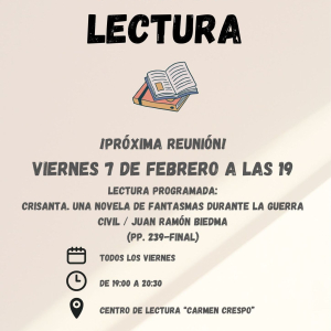 Club de lectura, viernes 7 de febrero